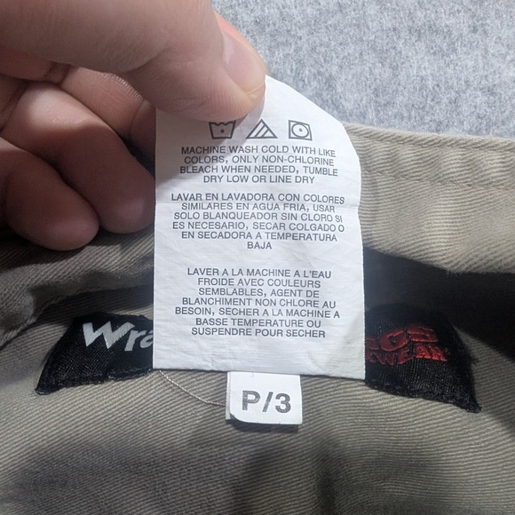 Wrangler Riggs Workwear Button Up Shirt Tan Large - Picture 12 of 12